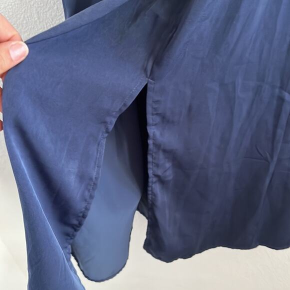 NWT Lord & Taylor Design Lab Dress Silky Midi Lightweight Blue XS - Picture 5 of 10